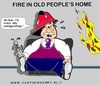 Cartoon: Old Peoples Home (small) by cartoonharry tagged beer,fire,oldpeople,drinking,grandpa,cartoonharry