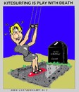 Cartoon: Play With Death (small) by cartoonharry tagged kitesurfing,play,game,death,hell,cartoonharry