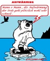 Cartoon: Polar Bär (small) by cartoonharry tagged polarbär,panik,aufwärmung