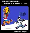 Cartoon: Shoplifting (small) by cartoonharry tagged europe,netherlands,champion,shoplifting