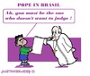 Cartoon: Silent Pope (small) by cartoonharry tagged brasil,pope,boy,silence,judge,toonpool