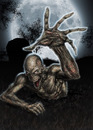 Cartoon: Zombie (small) by MrHorror tagged zombie grave graveyard