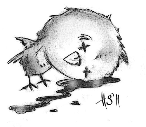 Cartoon: BLOODY CHICK II (medium) by joschoo tagged no,comment