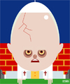 Cartoon: Eggs Benedict (small) by Hugh Jarse tagged pope,eggs,easter,catholic,humpty,dumpty