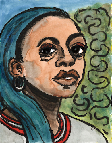 Cartoon: Afrikanerin (medium) by Pascal Kirchmair tagged girl,mädchen,aquarelle,watercolor,watercolour,painting,pintura,peinture,aquarell,kuba,cuba,woman,ebony,black,sexy,ink,arte,kunst,afrikanerin,african,somali,nigerian,nigeria,kenya,schleier,hidschab,hijab,caricature,portrait,retrato,ritratto,porträt,zeichnung,drawing,desenho,dibujo,dessin,disegno,pascal,kirchmair,illustration,glow,princess,gabonese,headwrap,style,africa,fashion,africanstylediary,gabon,melanin,model,dame,english,actress,singer,nickname,british,culture,kult,icon,prominent,teenager,swinging,sixties,london,twiggy,sechziger,jahre,mode,label,moda,vogue,cartoon,karikatur,ilustracion,ilustracao,illustrazione,illustratie,de,presse,tekening,teckning,cartum,vineta,comica,vignetta,caricatura,victim,somalian,acuarela,girl,mädchen,aquarelle,watercolor,watercolour,painting,pintura,peinture,aquarell,kuba,cuba,woman,ebony,black,sexy,ink,arte,kunst,afrikanerin,african,somali,nigerian,nigeria,kenya,schleier,hidschab,hijab,caricature,portrait,retrato,ritratto,porträt,zeichnung,drawing,desenho,dibujo,dessin,disegno,pascal,kirchmair,illustration,glow,princess,gabonese,headwrap,style,africa,fashion,africanstylediary,gabon,melanin,model,dame,english,actress,singer,nickname,british,culture,kult,icon,prominent,teenager,swinging,sixties,london,twiggy,sechziger,jahre,mode,label,moda,vogue,cartoon,karikatur,ilustracion,ilustracao,illustrazione,illustratie,de,presse,tekening,teckning,cartum,vineta,comica,vignetta,caricatura,victim,somalian,acuarela