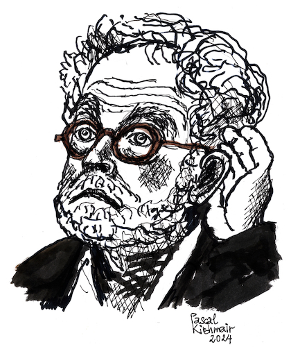 Cartoon: Anton Zeilinger (medium) by Pascal Kirchmair tagged anton,zeilinger,austria,vienna,wien,österreich,illustration,drawing,tusche,auf,papier,tuschezeichnung,encre,de,chine,tinta,china,inchiostro,zeichnung,pascal,kirchmair,cartoon,caricature,karikatur,ilustracion,dibujo,desenho,ink,disegno,ilustracao,illustrazione,illustratie,dessin,presse,du,jour,art,of,the,day,tekening,teckning,cartum,vineta,comica,vignetta,caricatura,portrait,retrato,ritratto,portret,gravitation,genius,genie,mastermind,wiz,whizz,whiz,genio,porträt,nanquim,physik,physics,physique,fisica,anton,zeilinger,austria,vienna,wien,österreich,illustration,drawing,tusche,auf,papier,tuschezeichnung,encre,de,chine,tinta,china,inchiostro,zeichnung,pascal,kirchmair,cartoon,caricature,karikatur,ilustracion,dibujo,desenho,ink,disegno,ilustracao,illustrazione,illustratie,dessin,presse,du,jour,art,of,the,day,tekening,teckning,cartum,vineta,comica,vignetta,caricatura,portrait,retrato,ritratto,portret,gravitation,genius,genie,mastermind,wiz,whizz,whiz,genio,porträt,nanquim,physik,physics,physique,fisica