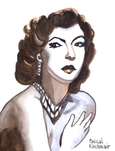 Cartoon: Ava Gardner (medium) by Pascal Kirchmair tagged ava,gardner,caricature,karikatur,portrait,cartoon,dessin,vignetta,hollywood,star,diva,grande,dame,fifties,golden,age,ava,gardner,caricature,karikatur,portrait,cartoon,dessin,vignetta,hollywood,star,diva,grande,dame,fifties,golden,age