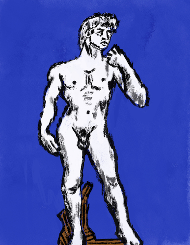 Cartoon: David (medium) by Pascal Kirchmair tagged statue,statua,estatua,rom,rome,roma,italy,italia,italien,renaissance,david,michelangelo,firenze,florence,florenz,skulptur,scultura,sculpture,escultura,pascal,kirchmair,dessin,drawing,painting,dipinto,pintura,pittura,peinture,artist,artiste,artista,kunst,künstler,illustration,zeichnung,cartoon,caricature,karikatur,ilustracion,dibujo,desenho,ink,disegno,ilustracao,illustrazione,illustratie,de,presse,du,jour,art,of,the,day,tekening,teckning,cartum,vineta,comica,vignetta,caricatura,portrait,porträt,portret,retrato,ritratto,arte,artwork,procreate,apple,app,ipad,buonarroti,rinascimento,renacimiento,statue,statua,estatua,rom,rome,roma,italy,italia,italien,renaissance,david,michelangelo,firenze,florence,florenz,skulptur,scultura,sculpture,escultura,pascal,kirchmair,dessin,drawing,painting,dipinto,pintura,pittura,peinture,artist,artiste,artista,kunst,künstler,illustration,zeichnung,cartoon,caricature,karikatur,ilustracion,dibujo,desenho,ink,disegno,ilustracao,illustrazione,illustratie,de,presse,du,jour,art,of,the,day,tekening,teckning,cartum,vineta,comica,vignetta,caricatura,portrait,porträt,portret,retrato,ritratto,arte,artwork,procreate,apple,app,ipad,buonarroti,rinascimento,renacimiento