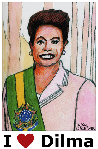 Cartoon: Dilma Rousseff (medium) by Pascal Kirchmair tagged dilma,rousseff,karikatur,portrait,caricature,brazil,brasil,brasilien,präsidentin,cartoon,vignetta,justice,amtsenthebung,impeachment,dilma,rousseff,karikatur,portrait,caricature,brazil,brasil,brasilien,präsidentin,cartoon,vignetta,justice,amtsenthebung,impeachment