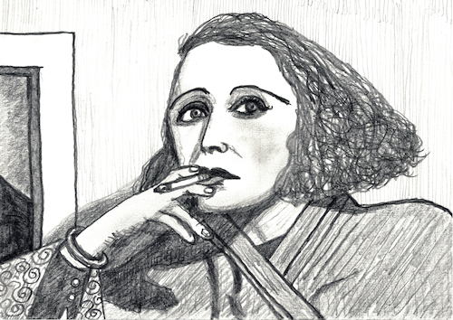 Cartoon: Edith Piaf (medium) by Pascal Kirchmair tagged mon,legionnaire,grasse,la,mome,edith,piaf,der,kleine,spatz,von,paris,france,frankreich,francia,musik,musiker,musician,music,singer,songwriter,composer,illustration,drawing,zeichnung,pascal,kirchmair,cartoon,caricature,karikatur,ilustracion,dibujo,desenho,ink,disegno,ilustracao,illustrazione,illustratie,dessin,de,presse,du,jour,art,of,the,day,tekening,teckning,cartum,vineta,comica,vignetta,caricatura,portrait,portret,retrato,ritratto,porträt,pencil,bleistift,crayon,sur,papier,giovanna,gassion,vie,en,rose,milord,non,je,ne,regrette,rien,mon,legionnaire,grasse,la,mome,edith,piaf,der,kleine,spatz,von,paris,france,frankreich,francia,musik,musiker,musician,music,singer,songwriter,composer,illustration,drawing,zeichnung,pascal,kirchmair,cartoon,caricature,karikatur,ilustracion,dibujo,desenho,ink,disegno,ilustracao,illustrazione,illustratie,dessin,de,presse,du,jour,art,of,the,day,tekening,teckning,cartum,vineta,comica,vignetta,caricatura,portrait,portret,retrato,ritratto,porträt,pencil,bleistift,crayon,sur,papier,giovanna,gassion,vie,en,rose,milord,non,je,ne,regrette,rien