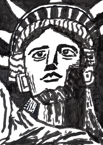 Cartoon: Freiheitsstatue (medium) by Pascal Kirchmair tagged statue,of,liberty,freiheitsstatue,estatua,de,la,libertad,portrait,retrato,ritratto,ink,drawing,dibujo,desenho,porträt,art,arte,kunst,dessin,ilustracion,watercolour,watercolor,aquarell,aquarelle,pascal,kirchmair,illustration,tusche,tuschezeichnung,zeichnung,disegno,ilustracao,illustrazione,illustratie,presse,du,jour,tekening,teckning,encre,chine,tinta,da,china,nanquim,inchiostro,di,architektur,architecture,architettura,arquitetura,arquitectura,monument,sehenswürdigkeit,new,york,manhattan,statue,of,liberty,freiheitsstatue,estatua,de,la,libertad,portrait,retrato,ritratto,ink,drawing,dibujo,desenho,porträt,art,arte,kunst,dessin,ilustracion,watercolour,watercolor,aquarell,aquarelle,pascal,kirchmair,illustration,tusche,tuschezeichnung,zeichnung,disegno,ilustracao,illustrazione,illustratie,presse,du,jour,tekening,teckning,encre,chine,tinta,da,china,nanquim,inchiostro,di,architektur,architecture,architettura,arquitetura,arquitectura,monument,sehenswürdigkeit,new,york,manhattan