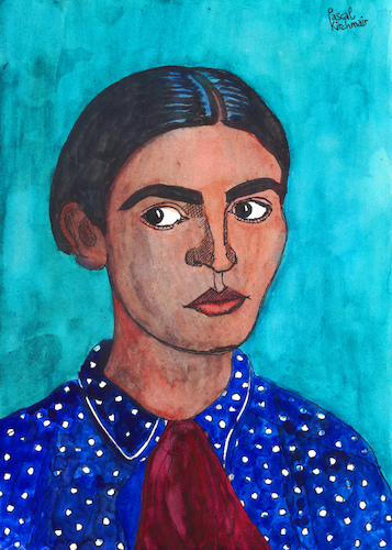 Cartoon: Frida Kahlo de Rivera (medium) by Pascal Kirchmair tagged frida,kahlo,cartoon,painting,zeichnung,desenho,caricature,illustration,ilustracion,pascal,kirchmair,portrait,retrato,ritratto,drawing,dibujo,disegno,ilustracao,illustrazione,illustratie,dessin,du,jour,art,of,the,day,tekening,teckning,cartum,vineta,comica,vignetta,caricatura,karikatur,aquarell,watercolour,watercolor,ink,cuadro,quadro,immagine,image,bild,imagen,imagem,pintura,pittura,arte,frida,kahlo,cartoon,painting,zeichnung,desenho,caricature,illustration,ilustracion,pascal,kirchmair,portrait,retrato,ritratto,drawing,dibujo,disegno,ilustracao,illustrazione,illustratie,dessin,du,jour,art,of,the,day,tekening,teckning,cartum,vineta,comica,vignetta,caricatura,karikatur,aquarell,watercolour,watercolor,ink,cuadro,quadro,immagine,image,bild,imagen,imagem,pintura,pittura,arte