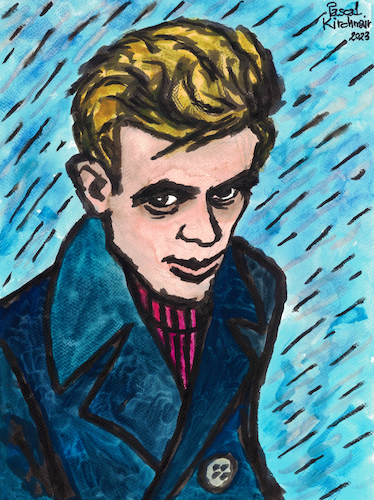 Cartoon: James Dean (medium) by Pascal Kirchmair tagged actors,studio,lee,strasberg,james,dean,east,of,eden,indiana,manhattan,new,york,upper,side,academy,awards,oscar,oscars,author,autor,autore,auteur,filmmaker,artist,art,hollywood,illustration,drawing,zeichnung,pascal,kirchmair,cartoon,caricature,karikatur,ilustracion,dibujo,desenho,ink,disegno,ilustracao,illustrazione,illustratie,dessin,de,presse,du,jour,the,day,tekening,teckning,cartum,vineta,comica,vignetta,caricatura,portrait,porträt,portret,retrato,ritratto,actor,acting,schauspieler,rebell,rebel,without,cause,clue,giant,arte,kunst,artwork,sexy,sensual,sensuel,gouache,watercolor,watercolour,aquarell,aquarelle,acuarela,actors,studio,lee,strasberg,james,dean,east,of,eden,indiana,manhattan,new,york,upper,side,academy,awards,oscar,oscars,author,autor,autore,auteur,filmmaker,artist,art,hollywood,illustration,drawing,zeichnung,pascal,kirchmair,cartoon,caricature,karikatur,ilustracion,dibujo,desenho,ink,disegno,ilustracao,illustrazione,illustratie,dessin,de,presse,du,jour,the,day,tekening,teckning,cartum,vineta,comica,vignetta,caricatura,portrait,porträt,portret,retrato,ritratto,actor,acting,schauspieler,rebell,rebel,without,cause,clue,giant,arte,kunst,artwork,sexy,sensual,sensuel,gouache,watercolor,watercolour,aquarell,aquarelle,acuarela