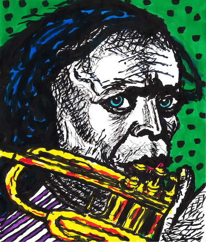 Cartoon: Miles Davis (medium) by Pascal Kirchmair tagged miles,dewey,davis,iii,usa,new,orleans,louisiana,jazz,star,hall,of,fame,musik,musiker,musician,music,singer,songwriter,composer,illustration,zeichnung,pascal,kirchmair,cartoon,caricature,karikatur,ilustracion,ink,drawing,dibujo,desenho,disegno,ilustracao,illustrazione,illustratie,dessin,de,presse,du,jour,art,the,day,tekening,teckning,cartum,vineta,comica,vignetta,caricatura,portrait,portret,retrato,ritratto,porträt,tusche,tuschezeichnung,encre,chine,tinta,china,inchiostro,tuschepinsel,pen,arte,artwork,kunst,trumpet,trumpeter,trompete,trompeter,band,modern,bepop,cool,bop,hard,komponist,fusion,miles,dewey,davis,iii,usa,new,orleans,louisiana,jazz,star,hall,of,fame,musik,musiker,musician,music,singer,songwriter,composer,illustration,zeichnung,pascal,kirchmair,cartoon,caricature,karikatur,ilustracion,ink,drawing,dibujo,desenho,disegno,ilustracao,illustrazione,illustratie,dessin,de,presse,du,jour,art,the,day,tekening,teckning,cartum,vineta,comica,vignetta,caricatura,portrait,portret,retrato,ritratto,porträt,tusche,tuschezeichnung,encre,chine,tinta,china,inchiostro,tuschepinsel,pen,arte,artwork,kunst,trumpet,trumpeter,trompete,trompeter,band,modern,bepop,cool,bop,hard,komponist,fusion