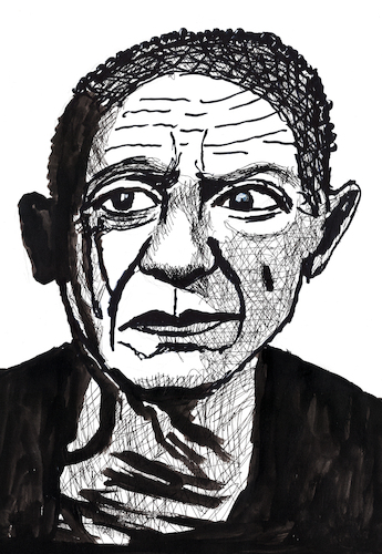 Cartoon: Pablo Picasso (medium) by Pascal Kirchmair tagged pablo,picasso,pascal,kirchmair,dessin,ink,drawing,tusche,tuschezeichnung,la,coruna,ruiz,espana,antibes,provence,barcelona,painting,dipinto,pintura,pittura,peinture,artist,artiste,artista,kunst,künstler,illustration,zeichnung,cartoon,caricature,karikatur,ilustracion,dibujo,desenho,disegno,ilustracao,illustrazione,illustratie,de,presse,du,jour,art,of,the,day,tekening,teckning,cartum,vineta,comica,vignetta,caricatura,portrait,porträt,portret,retrato,ritratto,malaga,spanien,espagne,spain,spagna,arte,artwork,tintachina,pablo,picasso,pascal,kirchmair,dessin,ink,drawing,tusche,tuschezeichnung,la,coruna,ruiz,espana,antibes,provence,barcelona,painting,dipinto,pintura,pittura,peinture,artist,artiste,artista,kunst,künstler,illustration,zeichnung,cartoon,caricature,karikatur,ilustracion,dibujo,desenho,disegno,ilustracao,illustrazione,illustratie,de,presse,du,jour,art,of,the,day,tekening,teckning,cartum,vineta,comica,vignetta,caricatura,portrait,porträt,portret,retrato,ritratto,malaga,spanien,espagne,spain,spagna,arte,artwork,tintachina