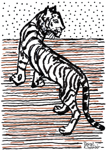 Cartoon: Tiger (medium) by Pascal Kirchmair tagged predator,raubkatze,predateur,felin,felino,fauve,predador,predatore,tiger,tigre,big,cat,cats,katzen,gatos,gatti,chats,illustration,ink,drawing,zeichnung,pascal,kirchmair,cartoon,caricature,karikatur,ilustracion,dibujo,desenho,ilustracao,illustrazione,illustratie,dessin,de,presse,tekening,teckning,cartum,vineta,comica,vignetta,caricatura,tusche,tuschezeichnung,portrait,retrato,porträt,ritratto,art,arte,kunst,artwork,encre,chine,tinta,china,inchiostro,nanquim,jungle,dschungel,giungla,jungla,selva,predator,raubkatze,predateur,felin,felino,fauve,predador,predatore,tiger,tigre,big,cat,cats,katzen,gatos,gatti,chats,illustration,ink,drawing,zeichnung,pascal,kirchmair,cartoon,caricature,karikatur,ilustracion,dibujo,desenho,ilustracao,illustrazione,illustratie,dessin,de,presse,tekening,teckning,cartum,vineta,comica,vignetta,caricatura,tusche,tuschezeichnung,portrait,retrato,porträt,ritratto,art,arte,kunst,artwork,encre,chine,tinta,china,inchiostro,nanquim,jungle,dschungel,giungla,jungla,selva