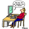 Cartoon: Der Computerfreak (small) by Pascal Kirchmair tagged computerfreak geek nerd stubenhocker computersucht stubengelehrter internet abhängiger