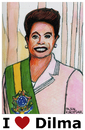 Cartoon: Dilma Rousseff (small) by Pascal Kirchmair tagged dilma,rousseff,karikatur,portrait,caricature,brazil,brasil,brasilien,präsidentin,cartoon,vignetta,justice,amtsenthebung,impeachment