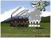 Cartoon: Ecological Destruction (small) by Pascal Kirchmair tagged factory environment pascal kirchmair fabrik umweltzerstörung environnement protection destruction usine atomique kernkraftwerk atomic power plant