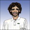 Cartoon: Gustavo Kuerten (small) by Pascal Kirchmair tagged gustavo kuerten guga cartoon caricature karikatur tennis brasilien brasil brazil bresil portrait