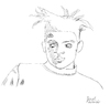 Cartoon: Jean-Michel Basquiat (small) by Pascal Kirchmair tagged neoexpressionismus,expressionism,jean,michel,basquiat,cartoon,caricature,karikatur,ilustracion,illustration,pascal,kirchmair,dibujo,desenho,drawing,zeichnung,disegno,ilustracao,illustrazione,illustratie,dessin,de,presse,du,jour,art,of,the,day,tekening,teckning,cartum,vineta,comica,vignetta,caricatura,humor,humour,political,portrait,retrato,ritratto,portret