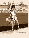 Cartoon: John McEnroe (small) by Pascal Kirchmair tagged john,big,mac,mcenroe,champion,usa,tennis,wimbledon,roland,garros,us,australian,open,star