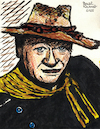 Cartoon: John Wayne mit Cowboyhut (small) by Pascal Kirchmair tagged sombrero,de,vaquero,marion,robert,morrison,john,wayne,the,duke,stetson,10,ten,gallon,cowboy,hat,hut,cowboyhut,chapeau,spiel,mir,das,lied,vom,tod,era,una,volta,il,wild,western,far,west,once,upon,time,in,artist,art,hollywood,illustration,drawing,zeichnung,pascal,kirchmair,cartoon,caricature,karikatur,ilustracion,dibujo,desenho,ink,disegno,ilustracao,illustrazione,illustratie,dessin,presse,du,jour,of,day,tekening,teckning,cartum,vineta,comica,vignetta,caricatura,portrait,porträt,portret,retrato,ritratto,actor,acting,schauspieler,sexy,watercolour,watercolor,ein,mann,sieht,rot,kunst,arte,artwork,farbstifte,colored,coloured,crayons,pencils