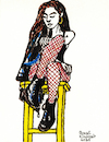 Cartoon: Mädchen auf einem Hocker (small) by Pascal Kirchmair tagged mädchen,stool,hocker,silla,sedia,stuhl,chaise,chair,assento,cadeira,banqueta,sgabello,tamborete,taburete,tabouret,gothik,gothic,girl,cosplay,japanese,sexy,young,pop,cosplayer,star,milf,mature,housewife,hausfrau,caricatura,cartoon,caricature,karikatur,illustration,dessin,zeichnung,portrait,retrato,ritratto,ink,drawing,dibujo,desenho,art,powerfrau,sensual,sabrosa,tusche,ilustracion,ilustracao,pascal,kirchmair,dangerous,woman,domina,mistress,femdom,dominatrix,gefährlich,porträt,kunst,arte,sensuelle,burlesque,show,sex,sexo,erotik,erotic,erotismo,eroticism,erotisme,erotica,femme,fatale,frau,chic,pintura,painting,peinture,cuadro,quadro,witch,bitch,model,costume,striptease