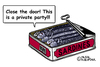 Cartoon: Sardines in a can (small) by Pascal Kirchmair tagged sardinen sardines cartoon caricature karikatur humor büchse can tin boite humour