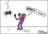 Cartoon: Spider-Man (small) by Pascal Kirchmair tagged spider man spiderman cartoon karikatur angst afraid fear dibujo disegno dessin drawing desenho vignetta araignee ragno