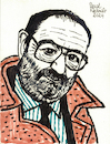 Cartoon: Umberto Eco (small) by Pascal Kirchmair tagged umberto,eco,italy,italien,italia,italie,der,name,rose,theater,theatre,literatur,literature,schriftsteller,author,autor,autore,auteur,writer,illustration,ink,drawing,tusche,tuschezeichnung,zeichnung,pascal,kirchmair,cartoon,caricature,karikatur,ilustracion,dibujo,desenho,disegno,ilustracao,illustrazione,illustratie,dessin,de,presse,du,jour,art,of,the,day,tekening,teckning,cartum,vineta,comica,vignetta,caricatura,portrait,porträt,portret,retrato,ritratto,kunst,arte,artwork,alessandria,piemont,piemonte,milan,milano,mailand,lombardei,lombardia