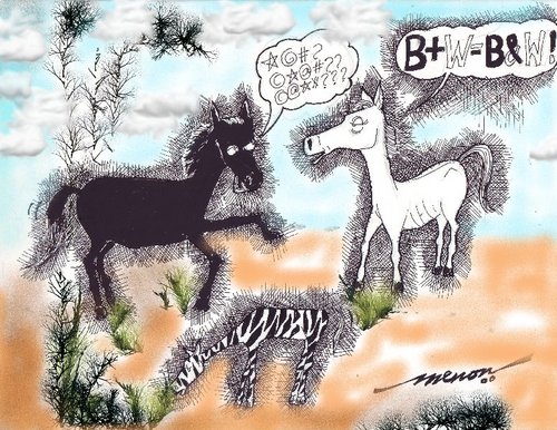 Cartoon: Animal Adultery (medium) by kar2nist tagged cheating,humans,animals,zebras,horses,marriage,adultery