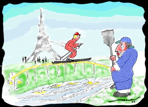 Cartoon: Europe in Deep Freeze! (medium) by kar2nist tagged snow,ice,deaths,extrems,europe,cold,winter