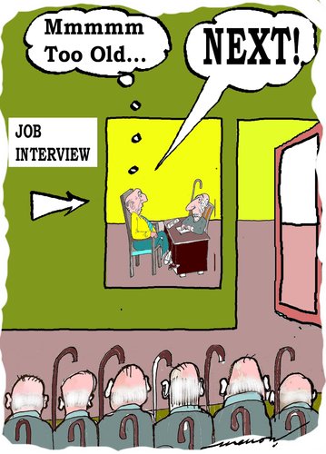 Cartoon: job interview (medium) by kar2nist tagged interview,job,old,age,candidates