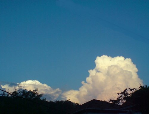 Cartoon: old man in the sky (medium) by kar2nist tagged sky,clouds,rain,old,man