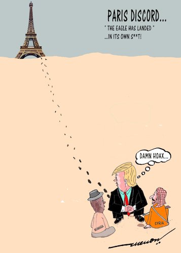 Cartoon: Paris Discord (medium) by kar2nist tagged global,warming,america,trump,pullout