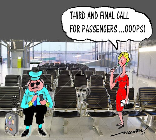 Cartoon: phone phobia (medium) by kar2nist tagged phone,flight,call,captain