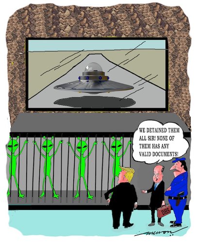 Cartoon: Trumps Fatwa (medium) by kar2nist tagged trump,immigration,rules,alien