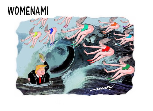 Cartoon: World womenami (medium) by kar2nist tagged women,trump,agitation,us,election,president