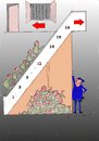 Cartoon: 13th step (small) by kar2nist tagged perils,superstition,13th,steps