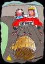Cartoon: Just married (small) by kar2nist tagged marrige,beer,baron,tin,cans,barrels