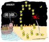 Cartoon: One down (small) by kar2nist tagged brexit,refugees,britan,eu