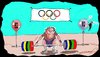Cartoon: stumped  weightlifter (small) by kar2nist tagged olympics,weigh,lifting,balloon,hydrogen,woodpecker