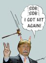 Cartoon: Trump the Devil (small) by kar2nist tagged trump travelban usa court order