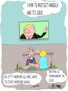 Cartoon: Trumps Plans (small) by kar2nist tagged trump,president,hib,visa,job,usa