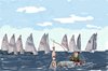 Cartoon: Winning at All Cost! (small) by kar2nist tagged boat,race,fishing,husbands,and,wives