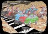 Cartoon: zebra crossing (small) by kar2nist tagged zebra,crossing,masaimara,serengeti,african,jungles