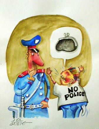 Cartoon: no police (medium) by axinte tagged axi