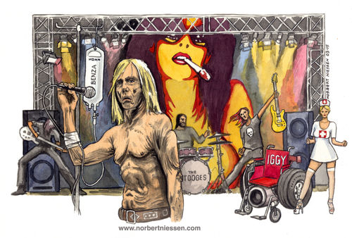 Cartoon: Sex and drugs and rock n roll (medium) by Niessen tagged amphetamine,music,stage,concert,star,rock,drugs,and