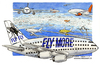 Cartoon: Fly more (small) by Niessen tagged travel airplane tourism sky lowcost
